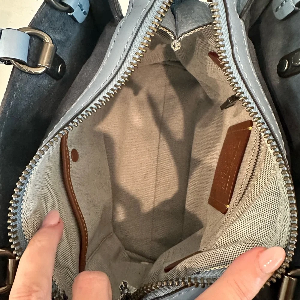 Coach 1941 Rogue 25 Slate Blue with Rivets Like New Bag with dustbag all extras - Picture 8 of 15